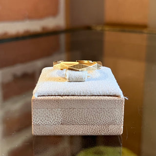 GUCCI 18K Yellow Gold Link To Love Ring SZ 17