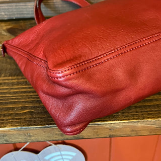 FENDI Red Leather Tote Bag