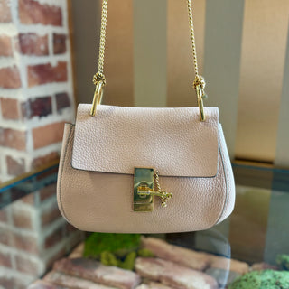 CHLOE Pink Leather Drew Crossbody