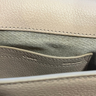 CHLOE Marcie Mini Beige Grained Calfskin Crossbody