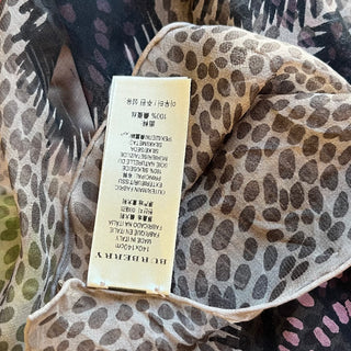 BURBERRY Sheer Printed Silk Scarf