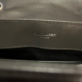 SAINT LAURENT Loulou Storm Gray Y-Quilted Calfskin Leather Shoulder Bag