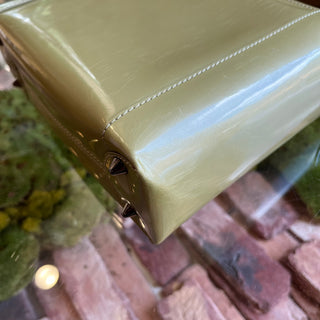 CHRISTIAN DIOR Malice Green Vintage Patent Leather Tote