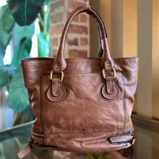 CHLOÉ Paddington Brown Leather Tote Bag