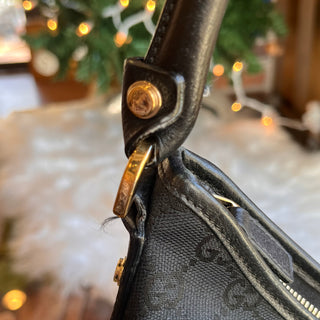 GUCCI Abbey D-Ring Black GG Canvas Tote