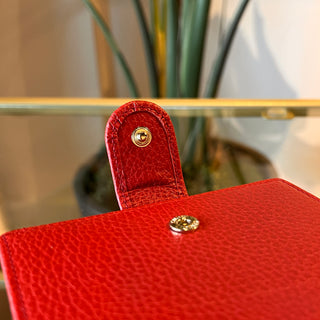 GUCCI Interlocking G Logo Red Dollar Compact Bi-Fold Wallet