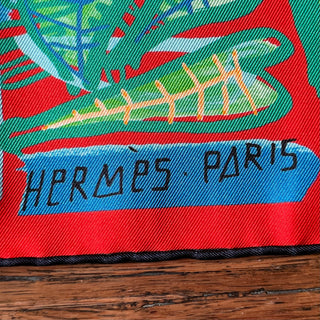 HERMES Modernisme Tropical Silk Scarf