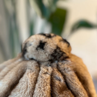 LOUIS VUITTON Beige Monogram Cavroche Mink Cap