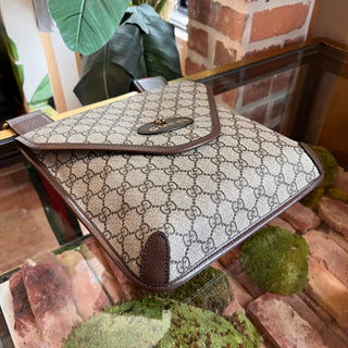 GUCCI Neo Vintage Medium GG Supreme Monogram Web Flap Crossbody