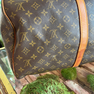 LOUIS VUITTON Keepall 55 Brown Monogram Canvas Vintage Duffel