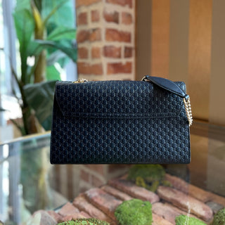 GUCCI Emily Chain Medium Blue Microguccissima Leather Shoulder Bag