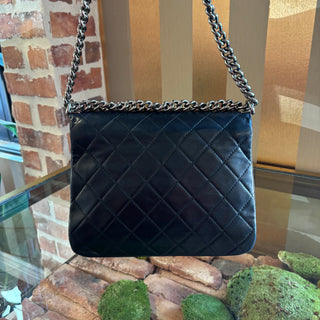 CHANEL Black Accordion Boy Bag