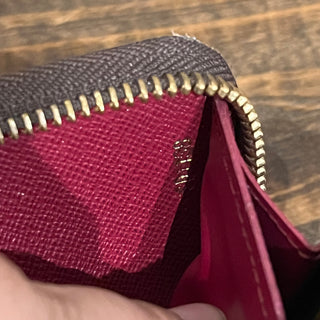 LOUIS VUITTON Clemence Fuchsia Monogram Canvas Wallet