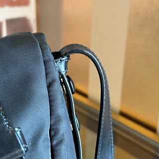PRADA Black Nylon Padded Puffer Messenger Bag
