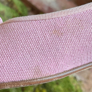 CHANEL Cap Toe Pink Canvas Flats SZ 39 (US 9)