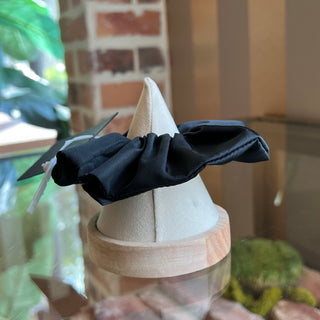 PRADA Black Re-Nylon Triangle Logo Scrunchie