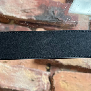 GUCCI GG Marmont Wide Black Smooth Leather Belt SZ 90/36