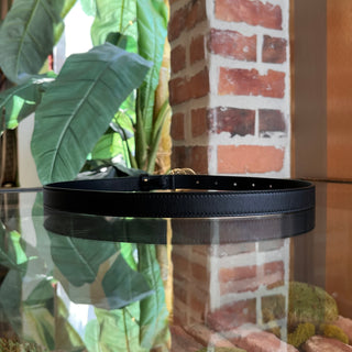 GUCCI Marmont Mini Black Leather Thin Belt 75/30(2US)