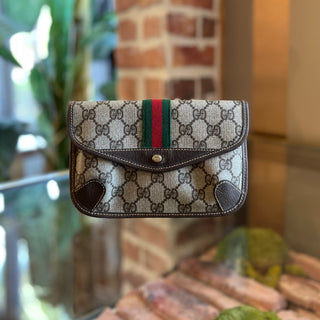 GUCCI Vintage GG Supreme Canvas Cosmetic Bag