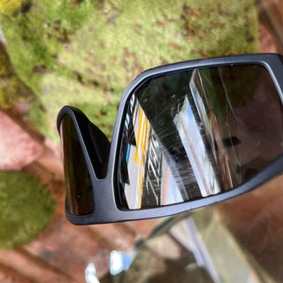 PRADA SPS08W Black Sport Matte Acetate Wrap Sunglasses
