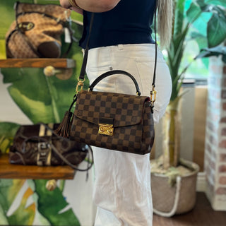LOUIS VUITTON Croisette Damier Ebene Top Handle Bag