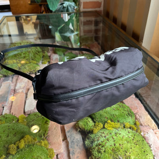 ALEXANDER MCQUEEN The Bundle Black Nylon Drawstring Tote Bag