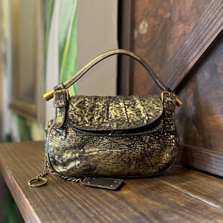 DOLCE&GABBANA Gold Leather Top Handle Bag
