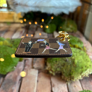 LOUIS VUITTON Limited Edition Damier Ebene Canvas Illustre Key Holder