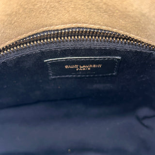 SAINT LAURENT Loulou Puffer Mini Quilted Canvas Shoulder Bag