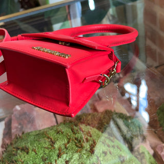 JACQUEMUS Le Chiquito Red Rubberized Calfskin Leather Top Handle
