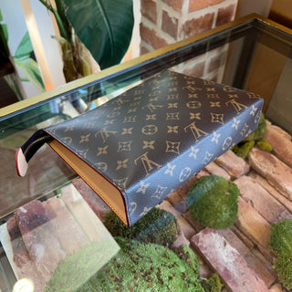 LOUIS VUITTON Brown Monogram Canvas Toiletry Pouch