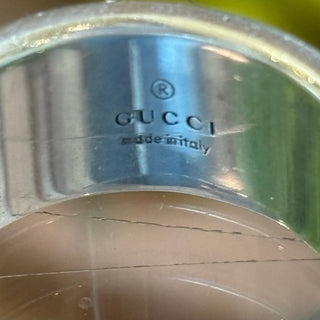 GUCCI GG 925 Sterling Silver Flora Engraved Ring 21