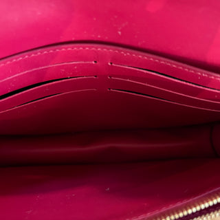 LOUIS VUITTON Flore Wallet Fuchsia Monogram Chain Crossbody