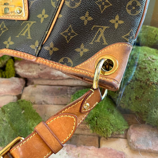 LOUIS VUITTON Galleria PM Brown Monogram Canvas Hobo Bag