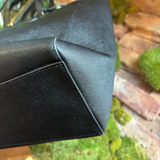 TORY BURCH Black Robinson Saffiano Tote