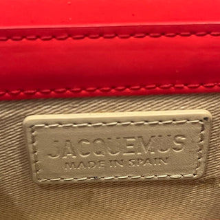 JACQUEMUS Le Chiquito Red Rubberized Calfskin Leather Top Handle