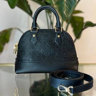 LOUIS VUITTON Neo Alma BB Black Monogram Empriente Leather Satchel