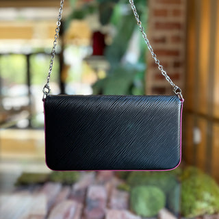 LOUIS VUITTON Felicie Pochette Black Epi Leather Crossbody