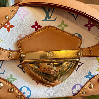 LOUIS VUITTON Marilyn White Monogram Multicolor Canvas Shoulder Bag