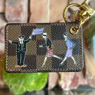 LOUIS VUITTON Limited Edition Damier Ebene Canvas Illustre Key Holder