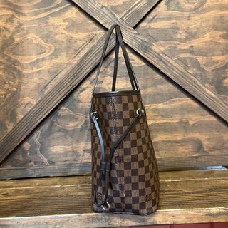 LOUIS VUITTON Neverfull MM Damier Ebene Brown Canvas Tote