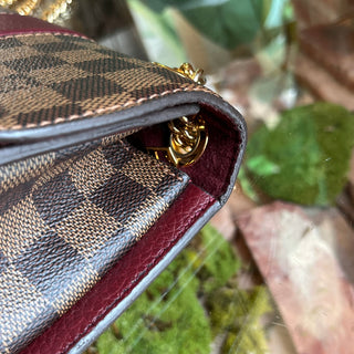 LOUIS VUITTON Wight Damier Ebene Bordeaux Canvas Shoulder Bag