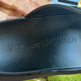 ALEXANDER MCQUEEN Hybrid Black Rubber Slides