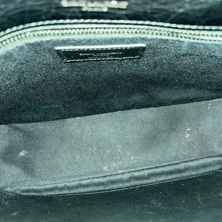 SAINT LAURENT Niki Medium Crinkled Calfskin Matelassé Monogram Chain Shoulder Bag