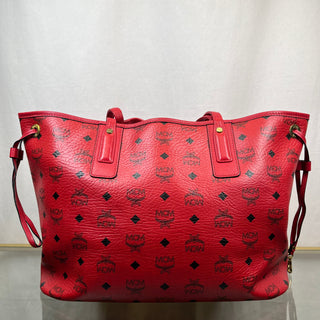 MCM Liz Reversible Medium Ruby Red Tote