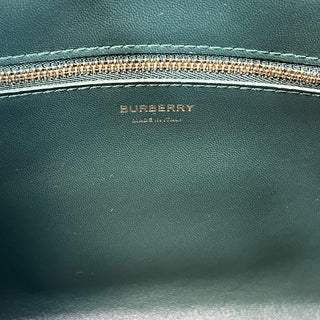 BURBERRY Frances Mini Vine Green Grainy Calfskin Tote Bag