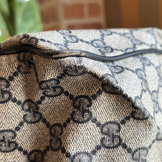 GUCCI Vintage Foldable Black GG Monogram Canvas Duffle Bag Pouch