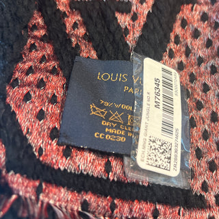 LOUIS VUITTON Giant Logomania Jungle Wool & Silk Scarf