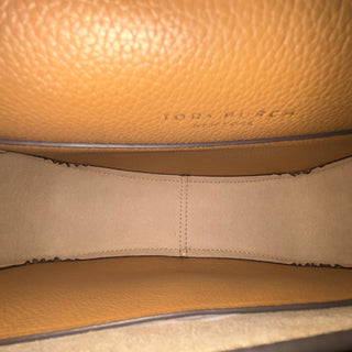 TORY BURCH Brown Thea Leather Flap Crossbody
