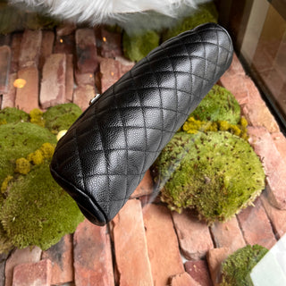 CHANEL Timeless Quilted Caviar Clutch
